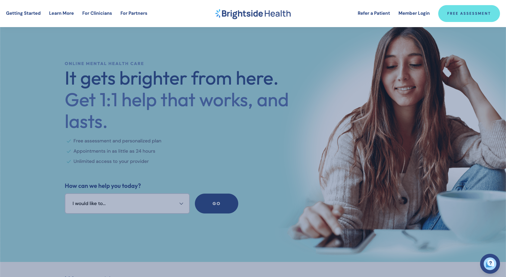 Brightside Health Landing