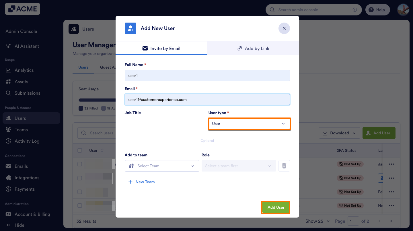 How to Create Users in Your Organization from the Admin Console Image-4