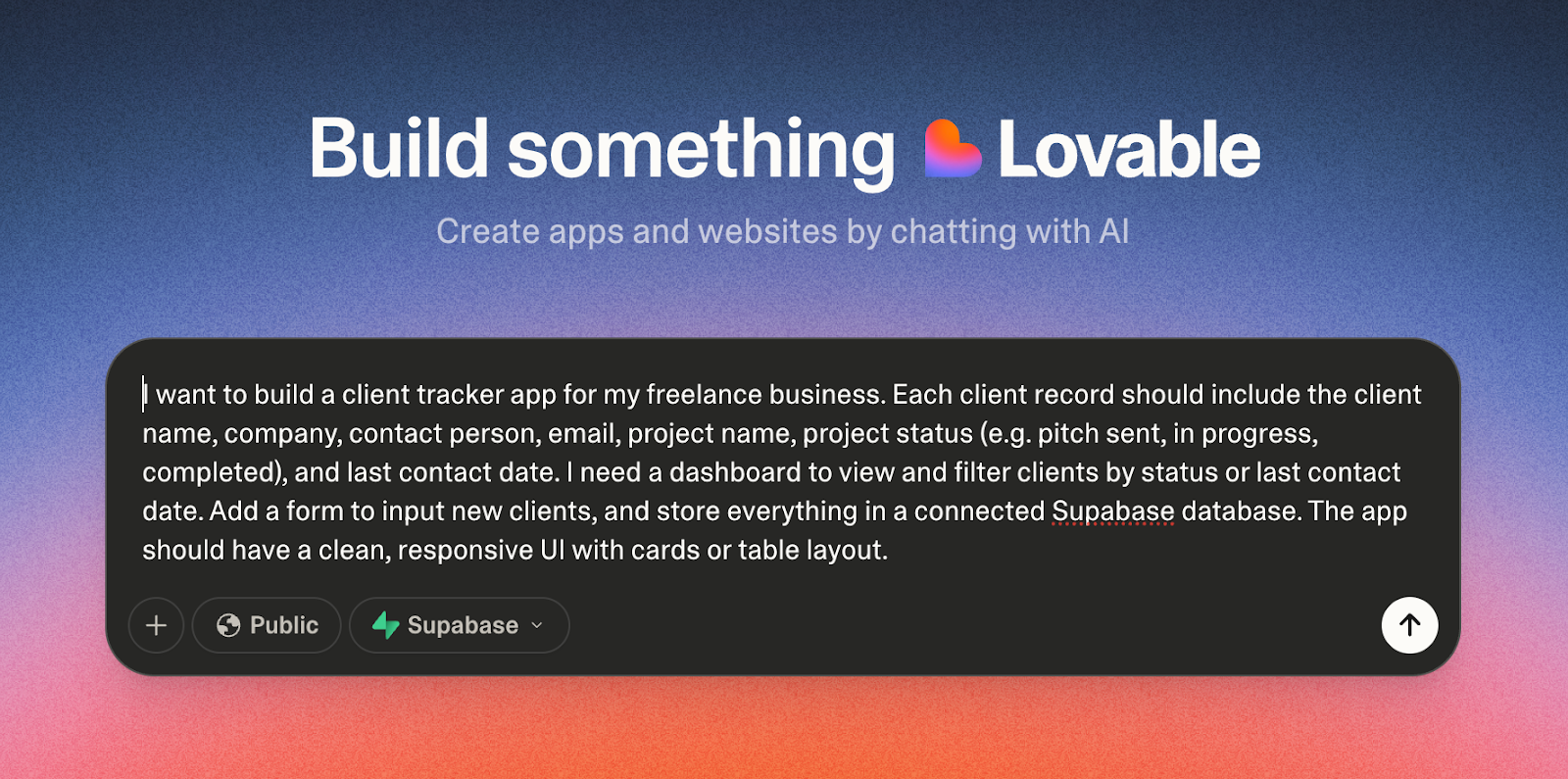 Viewing a prompt on Lovable