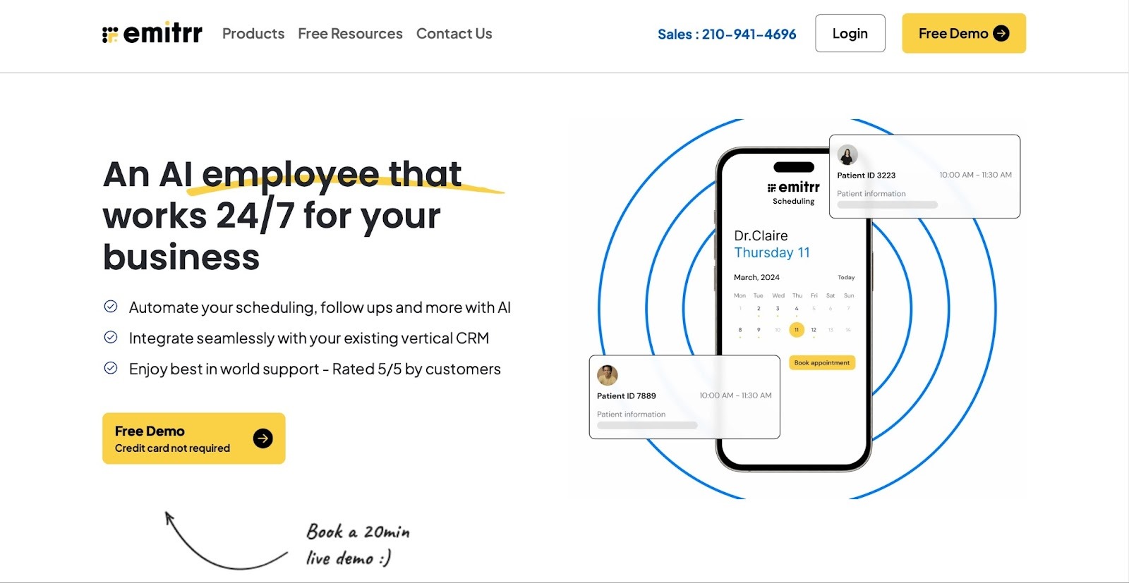 Emitrr Landing Page