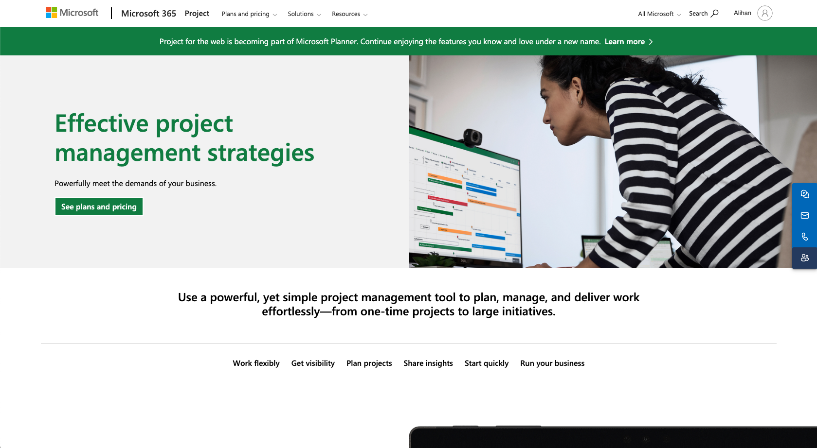 Microsoft Project Landing