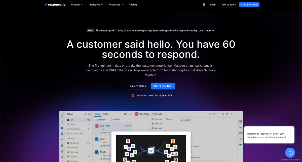 screenshot of respond