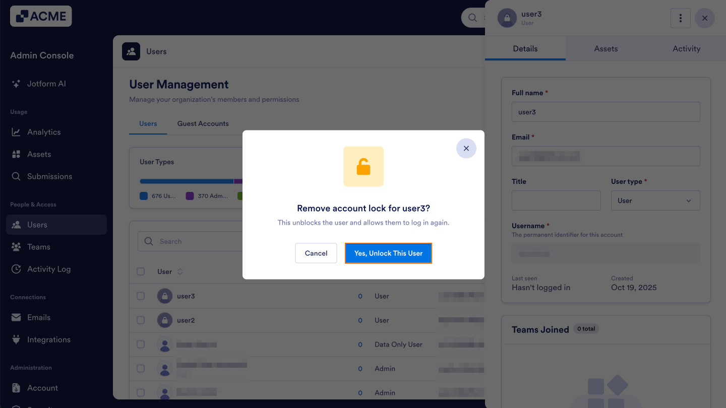 How to Unlock Users in the Organization from the Admin Console Image-12