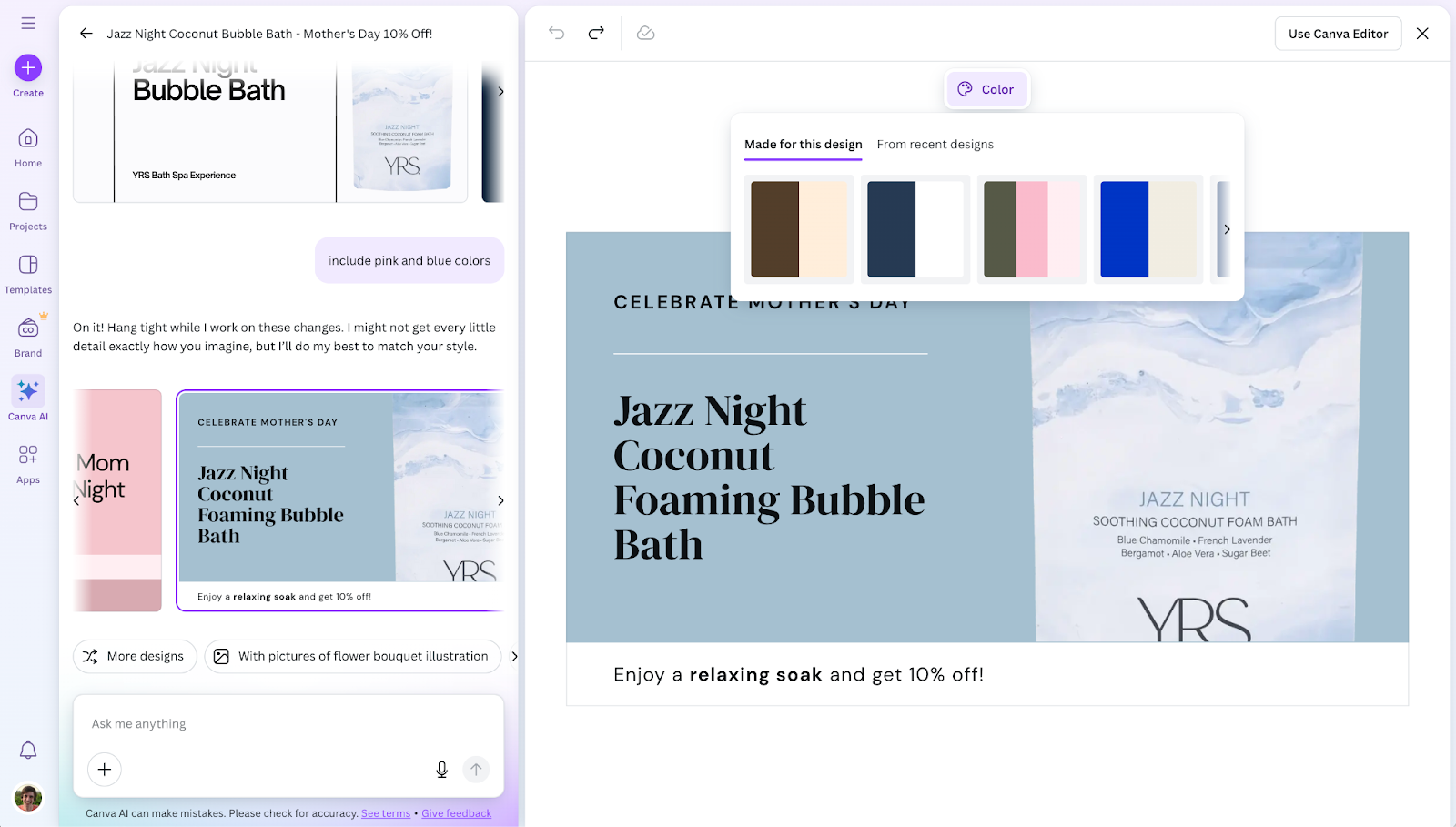 Canva AI Tab