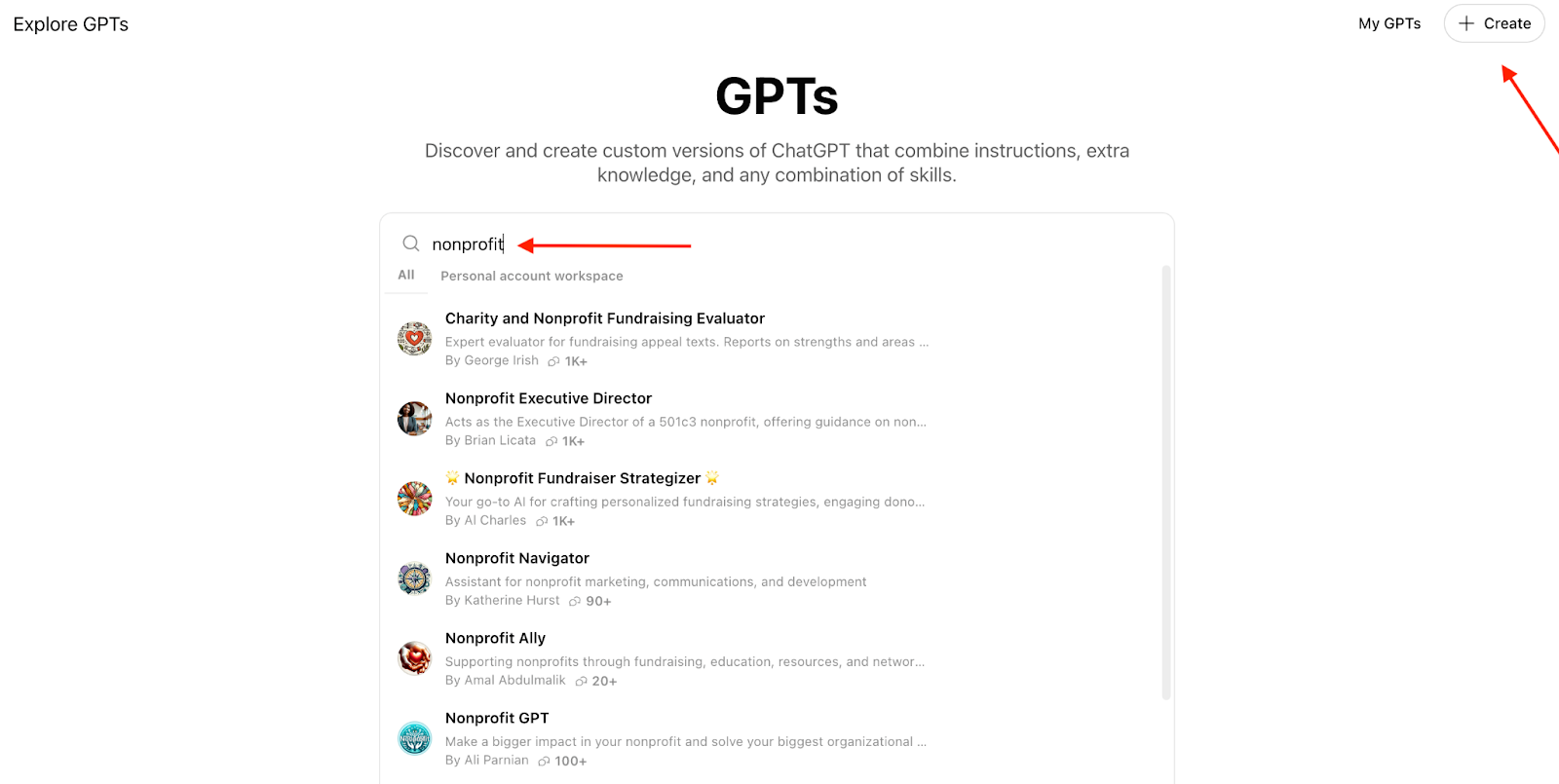 ChatGPT Custom GPTs