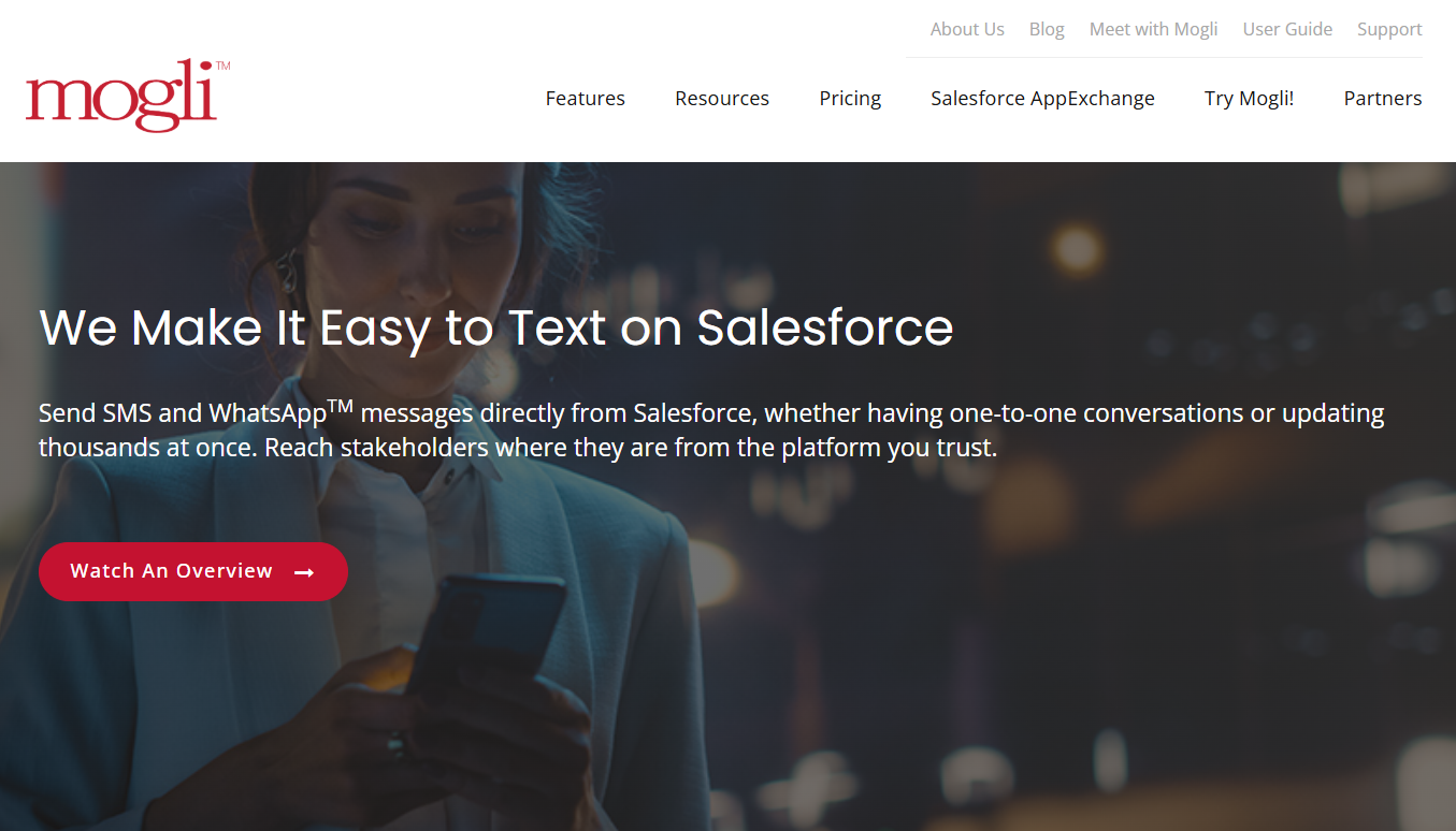Mogli landing page