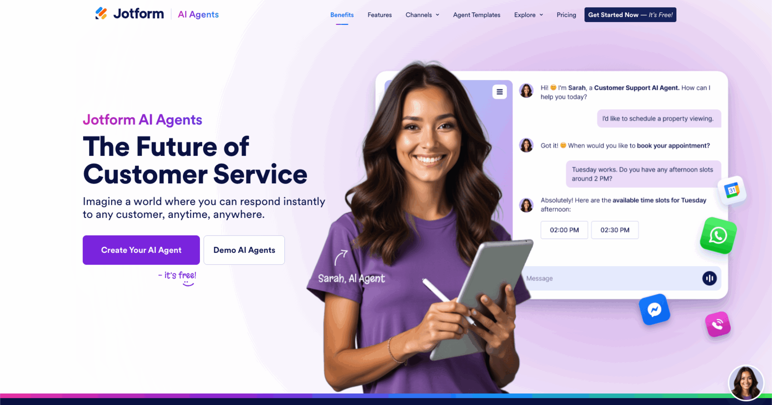 Jotform AI Agents Landing
