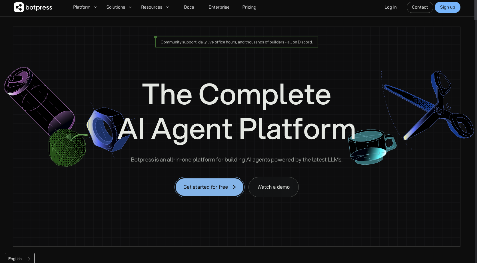 Botpress Landing Page