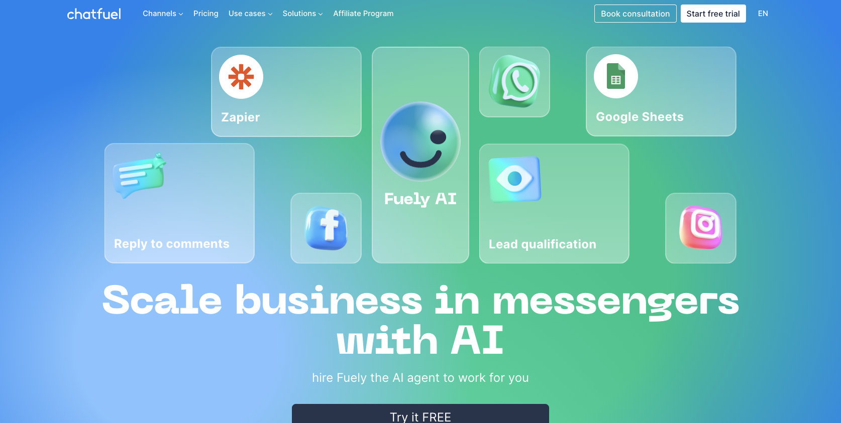 Chatfuel Landing Page