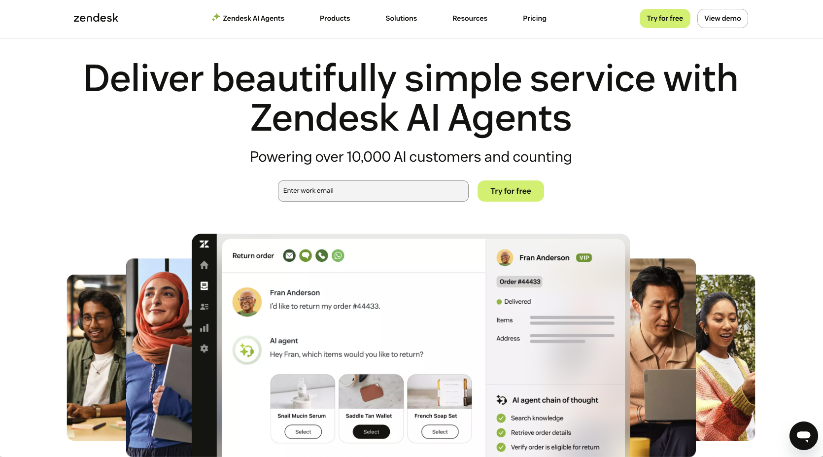 Zendesk AI Landing Page
