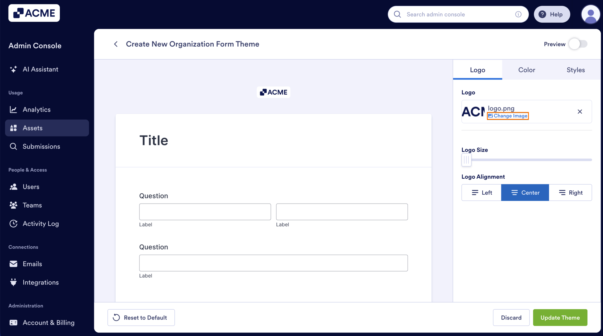 How to Create and Manage Form Theme Organization-Wide from the Admin Console Image-10