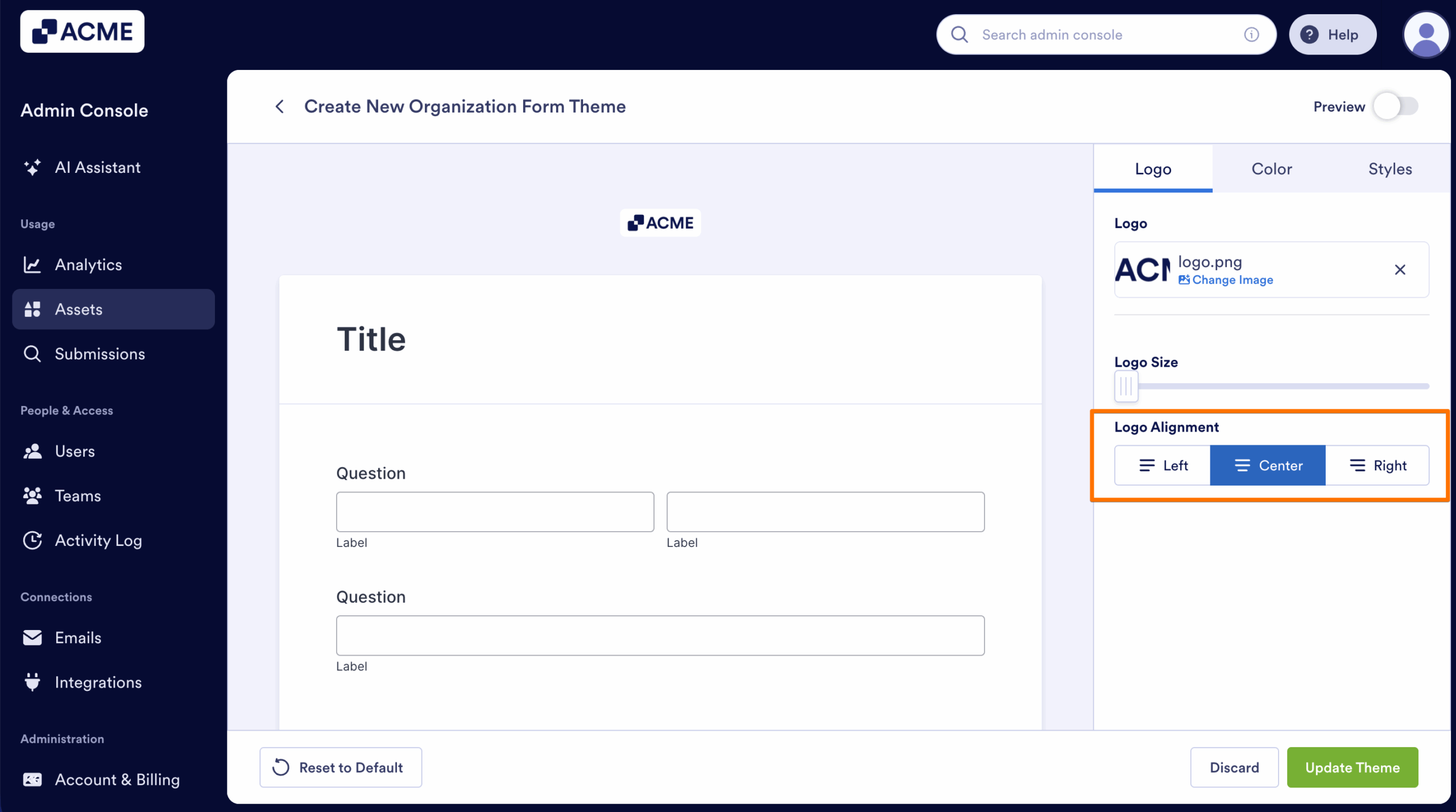 How to Create and Manage Form Theme Organization-Wide from the Admin Console Image-12