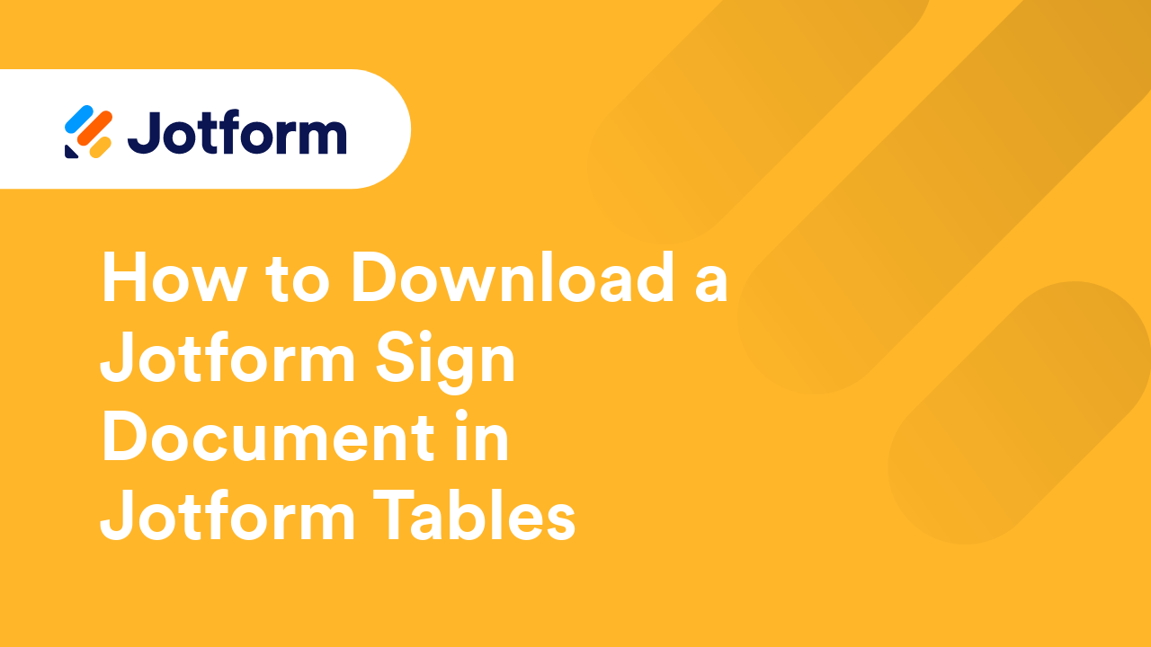 Jotform Tables