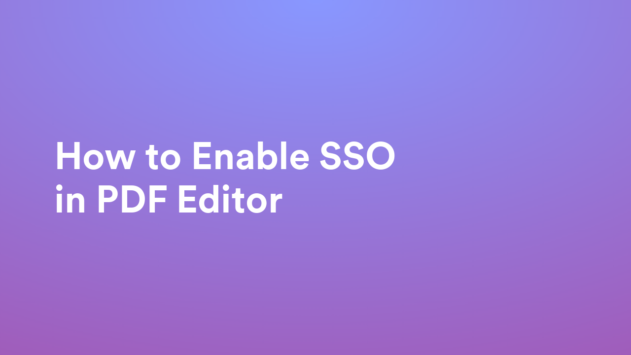 Single Sign-On (SSO)