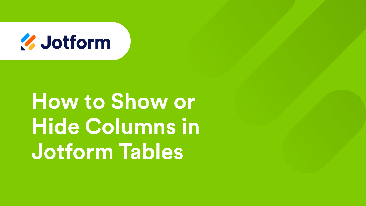 Jotform Tables
