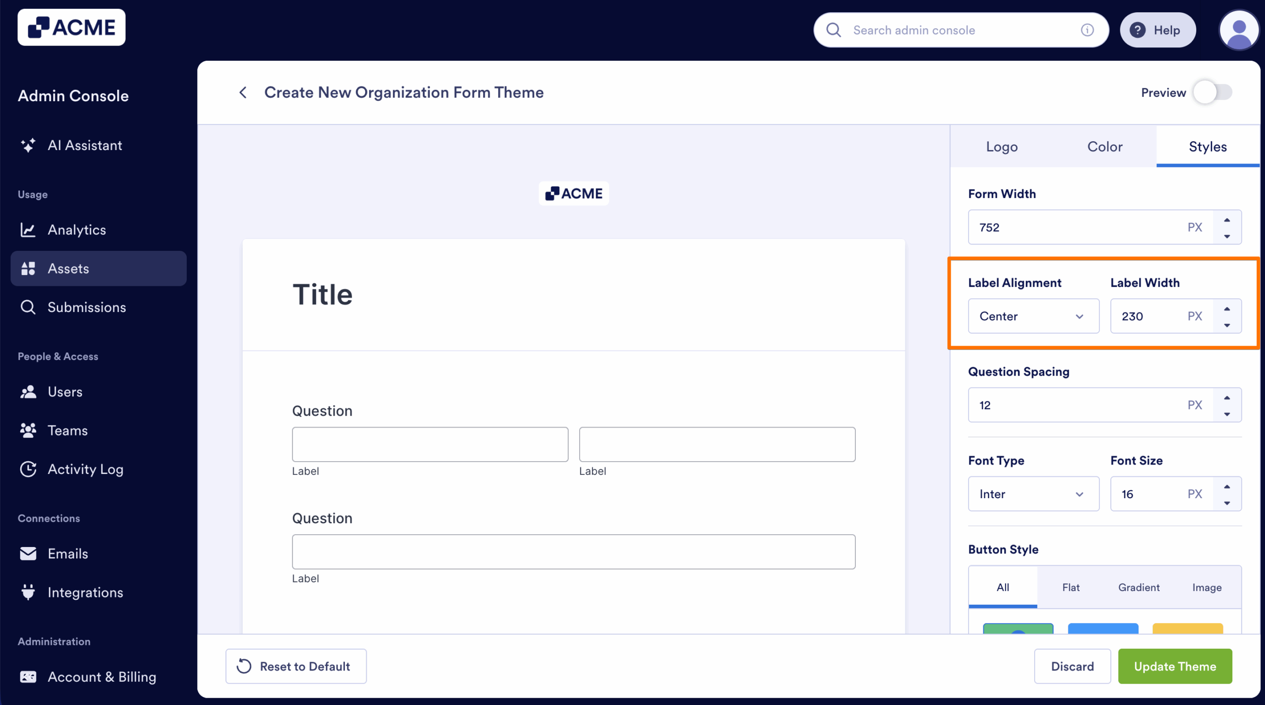 How to Create and Manage Form Theme Organization-Wide from the Admin Console Image-25