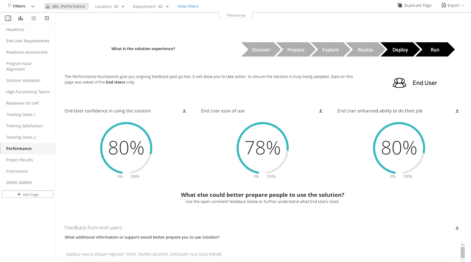 Interface utilisateur Qualtrics XM pour l’expérience collaborateur