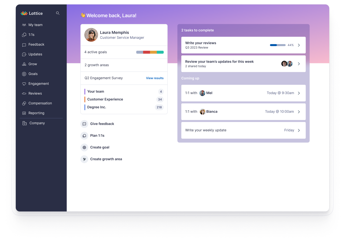 Interface utilisateur Lattice