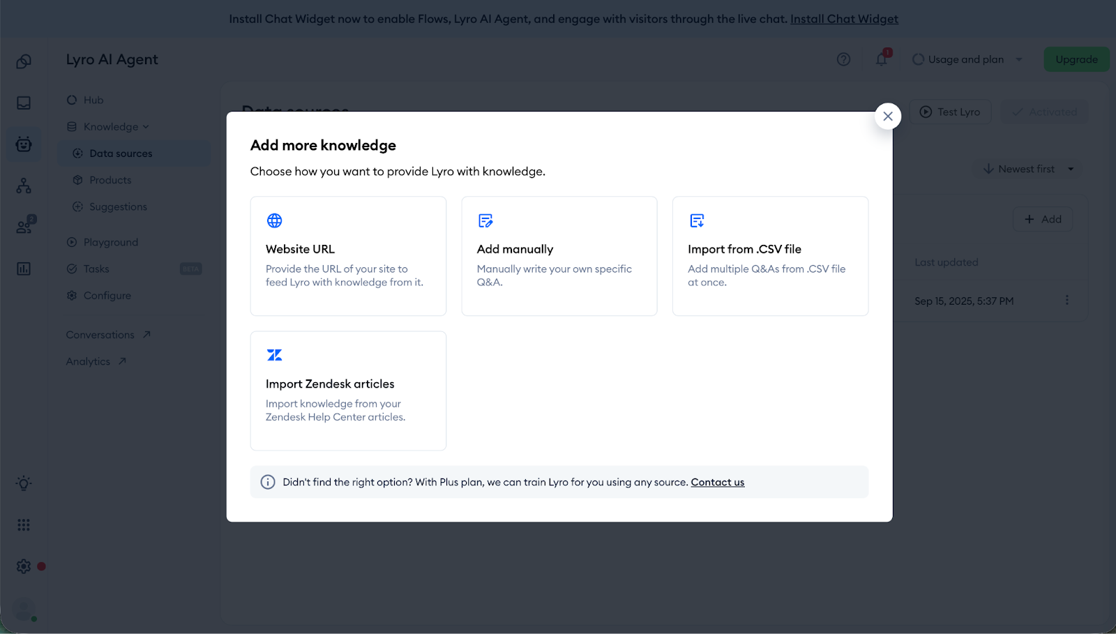 Lyro AI Agent by Tidio Builder