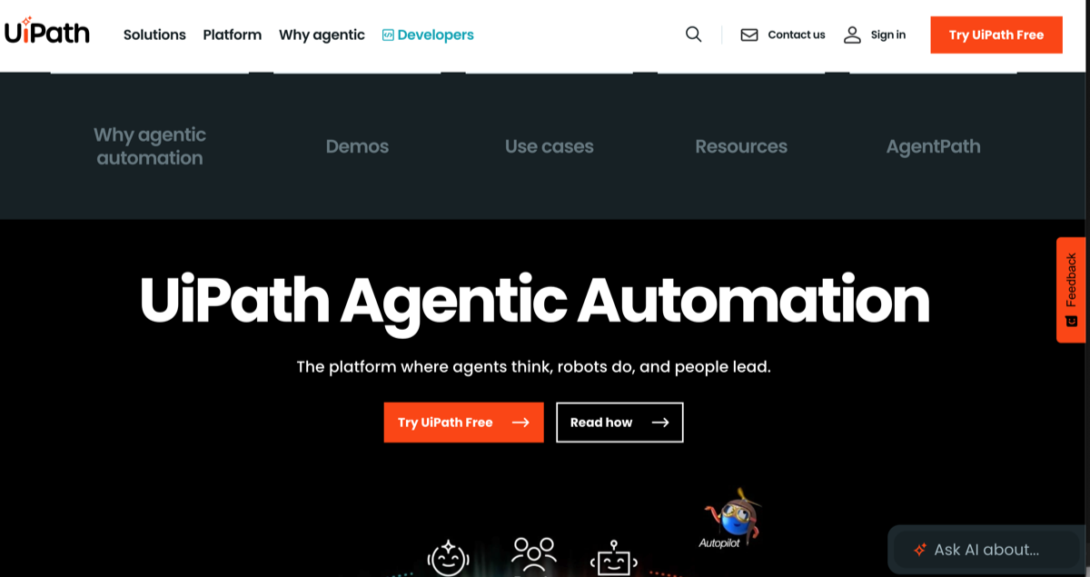 UiPath Landing Page