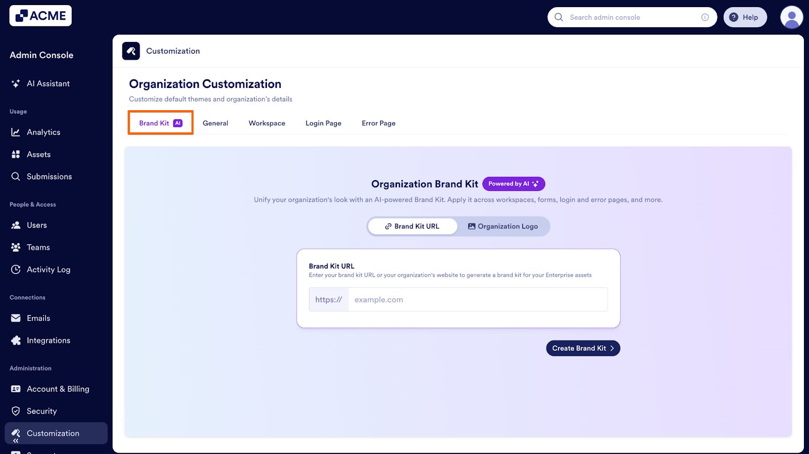 How to Create a Brand Kit for Your Organization from the Admin Console Image-2