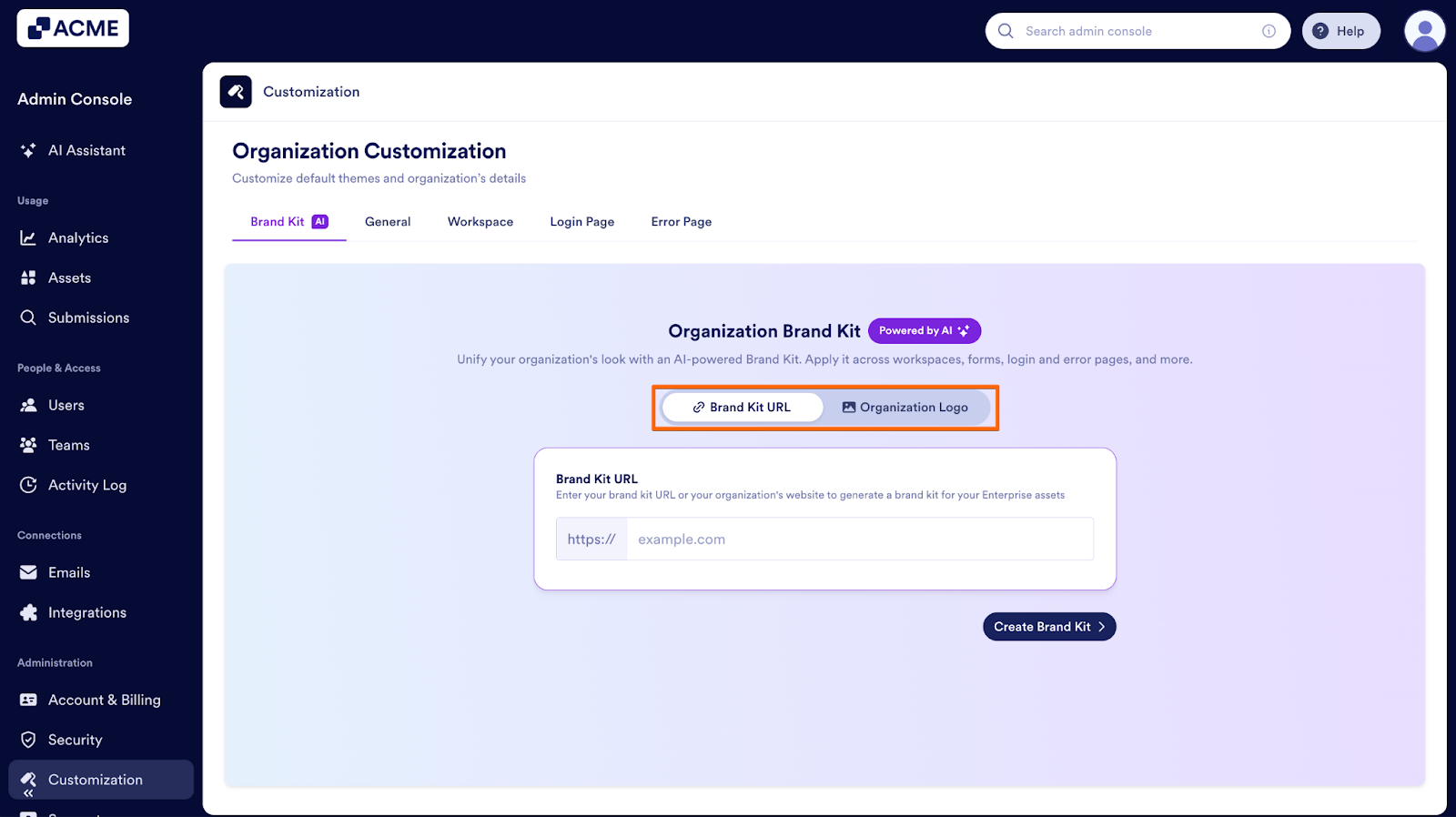 How to Create a Brand Kit for Your Organization from the Admin Console Image-3