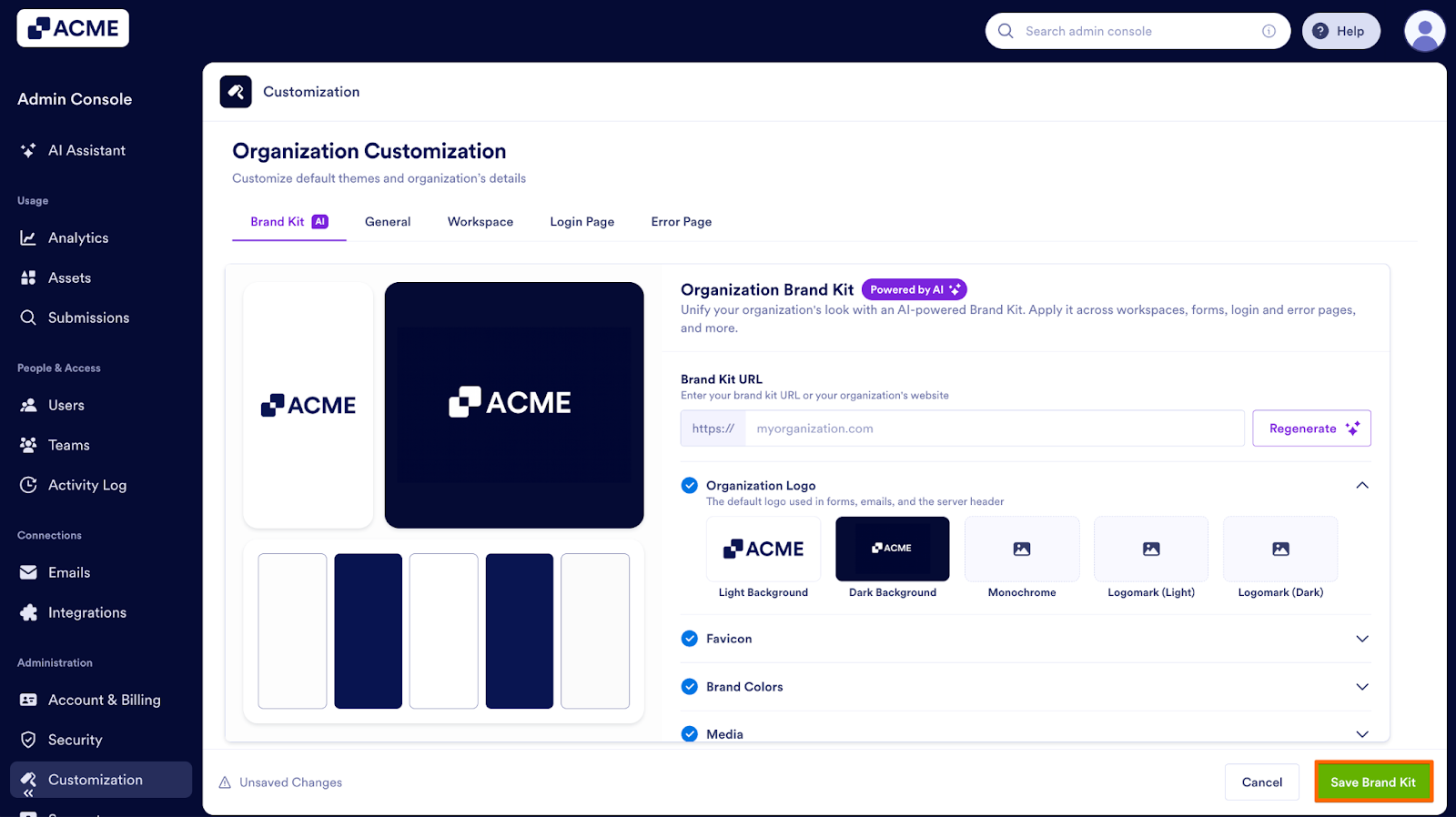 How to Manage and Update the Organization’s Brand Kit from the Admin Console Image-4