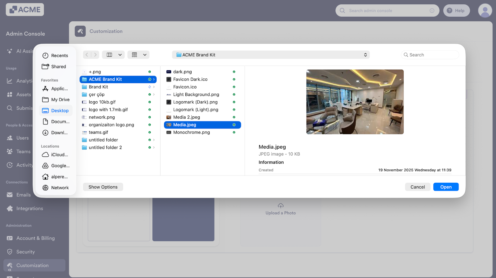 How to Manage and Update the Organization’s Brand Kit from the Admin Console Image-27