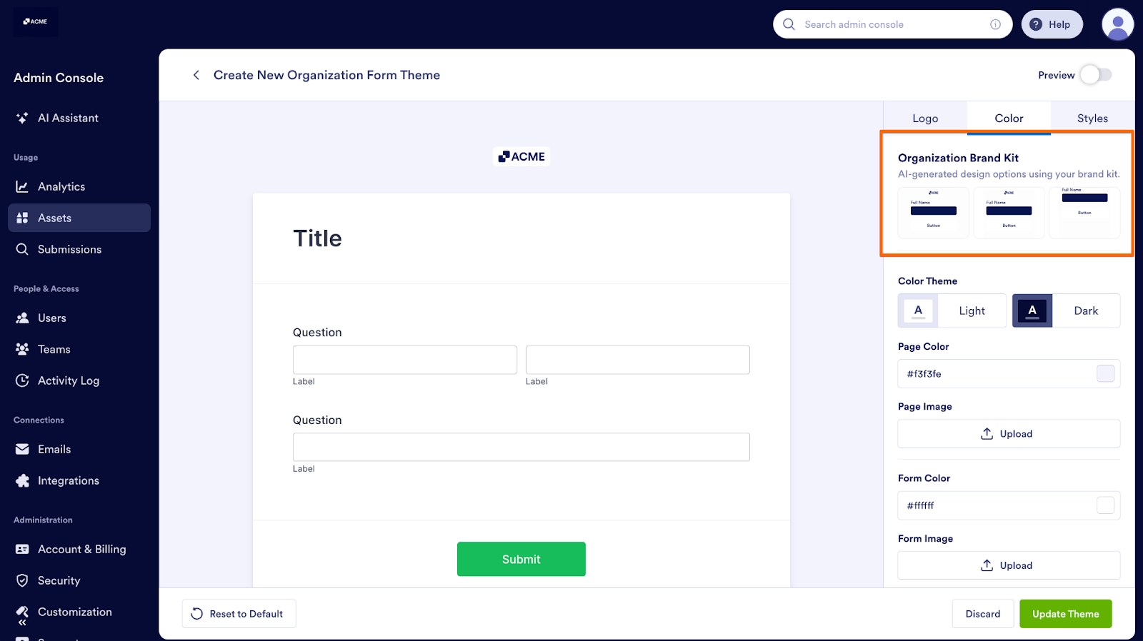 How to Implement the Brand Kit Across Other Pages from the Admin Console Image-10