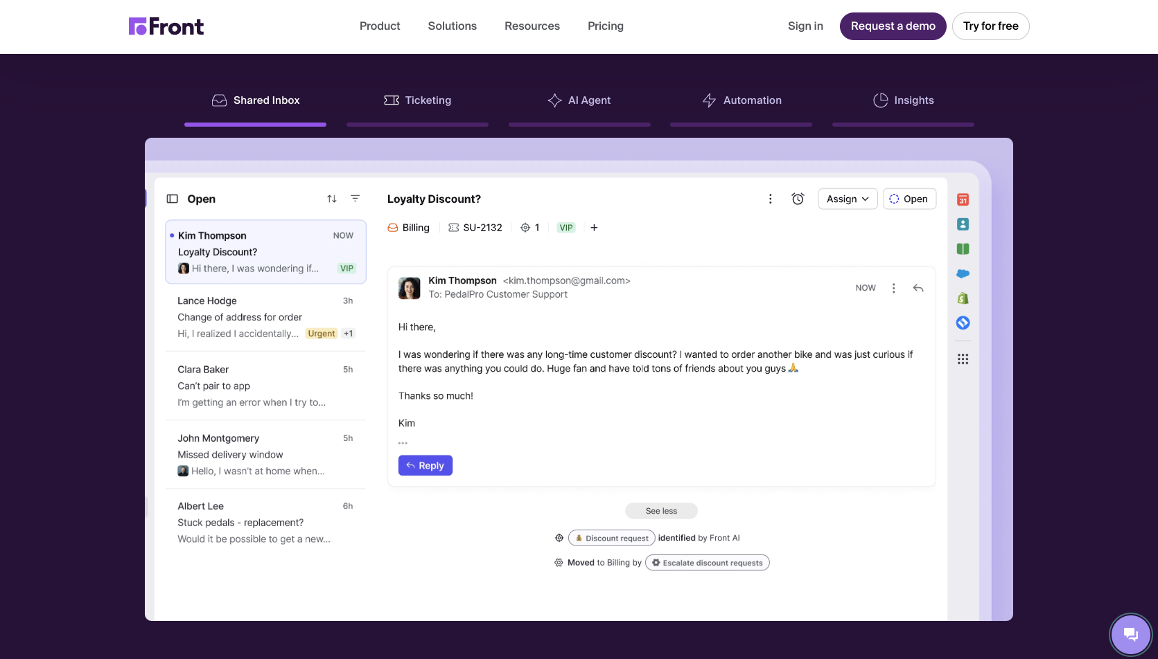Front Landing Page