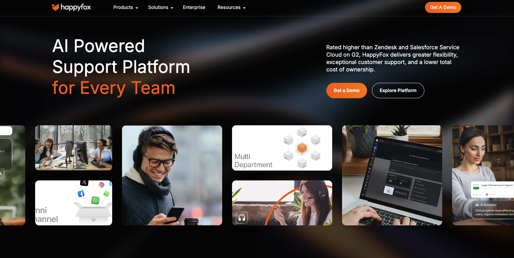 Happyfox Landing Page