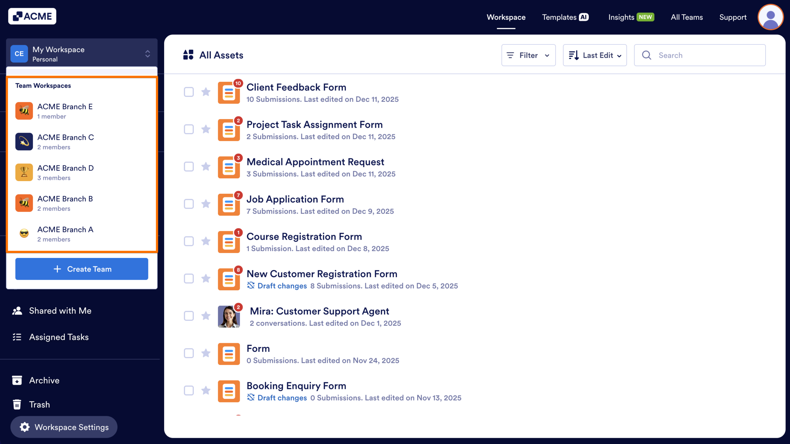 Navigating a Team Workspace Image-2