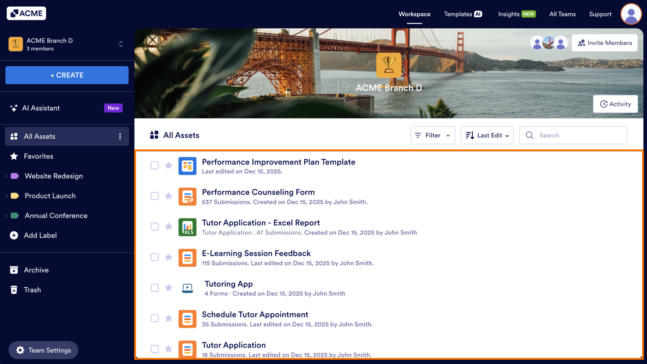 Navigating a Team Workspace Image-7