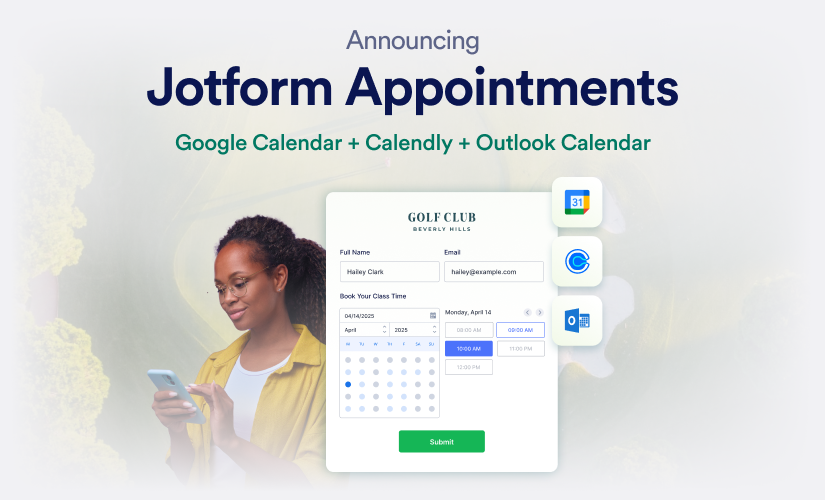Viewing the user interface of Jotform Appointments