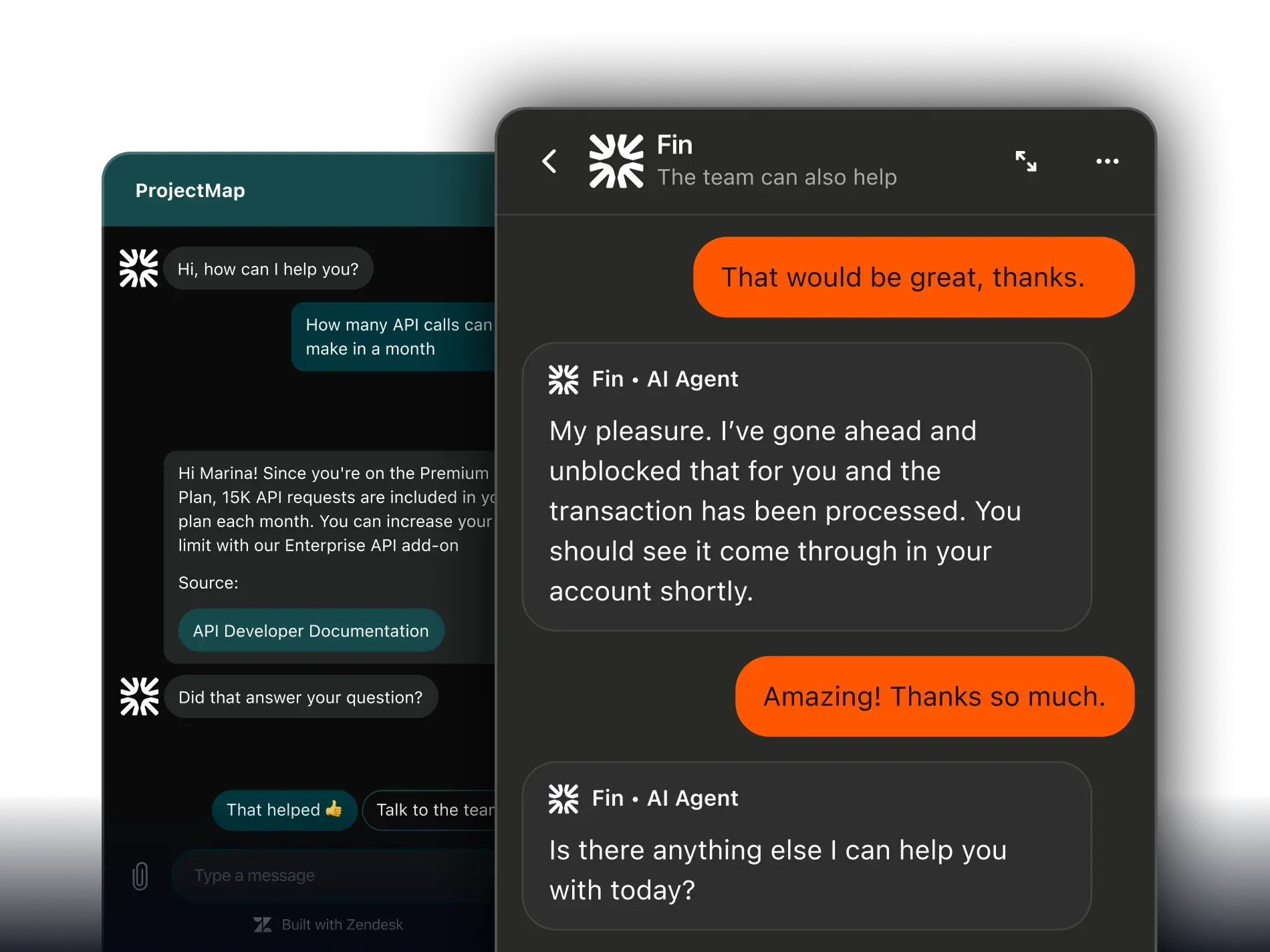 Intercom Fin Chatbot Popup
