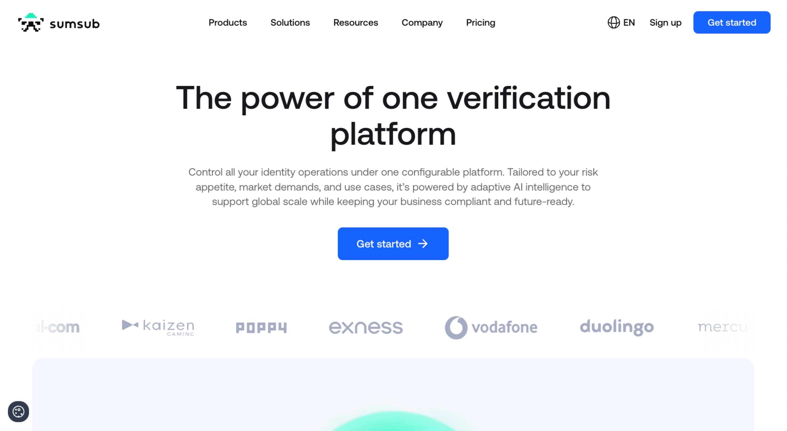 Sumsub Landing Page