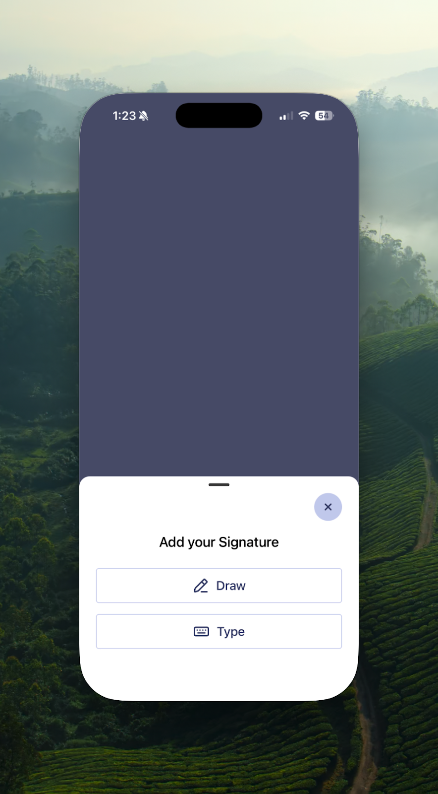 Jotform Sign Mobile Add Your Signature Pop-up Menu