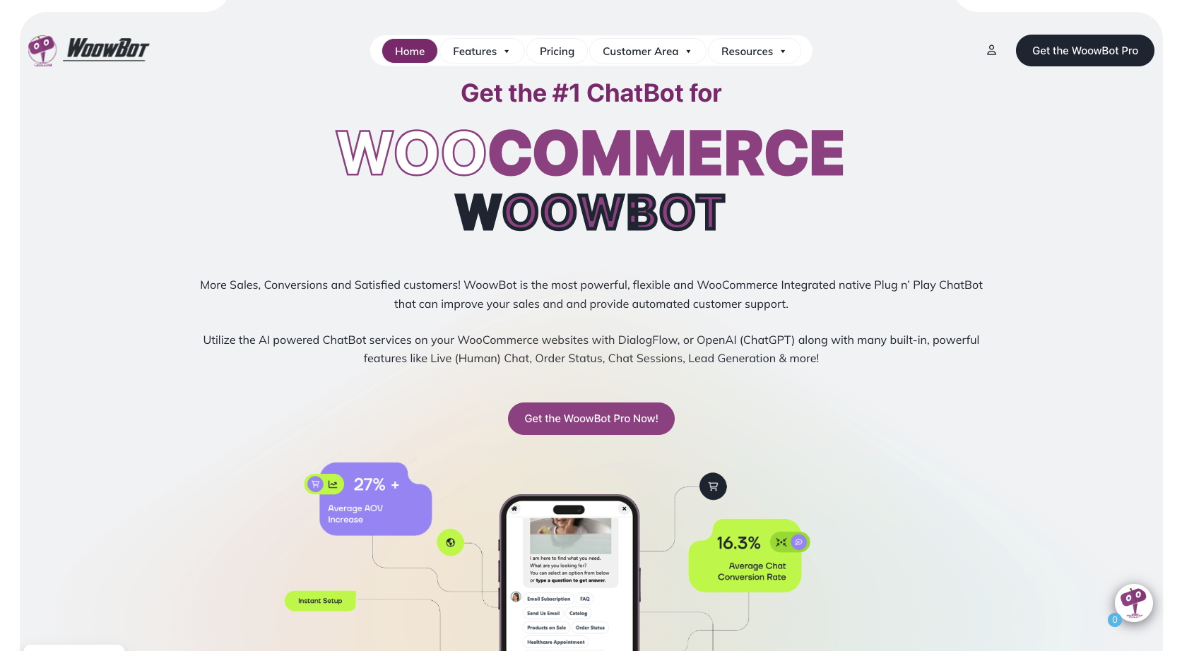 WoowBot Pro Landing Page