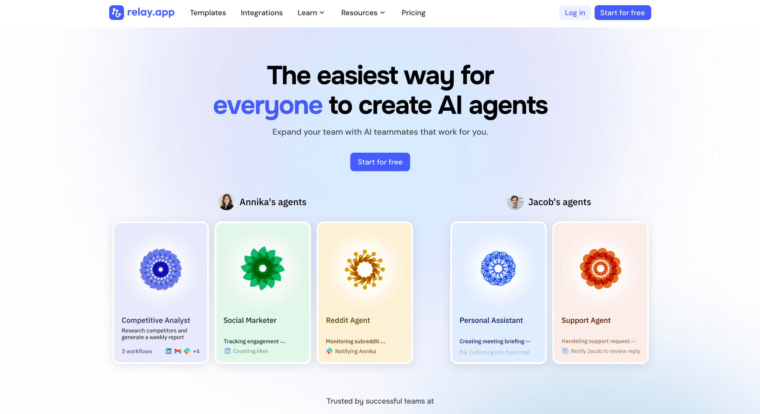 Screenshot of Relay