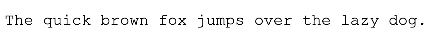 Roboto font shown in longer instructional text with a sample sentence