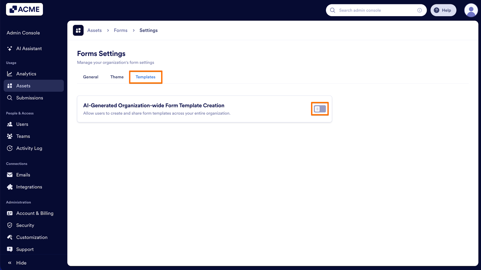 How to Manage AI Generated Form Templates Organization-Wide from the Admin Console Image-3