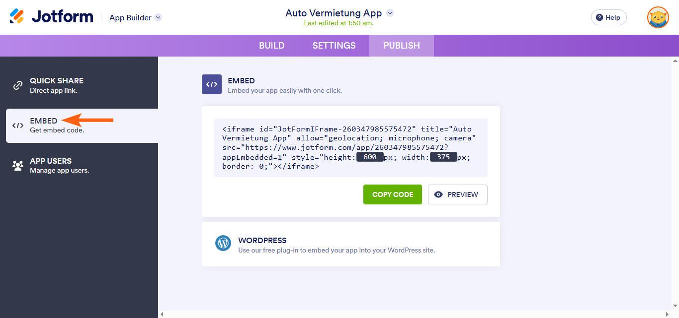 So betten Sie Ihren Jotform Shop in Wix ein Image-2