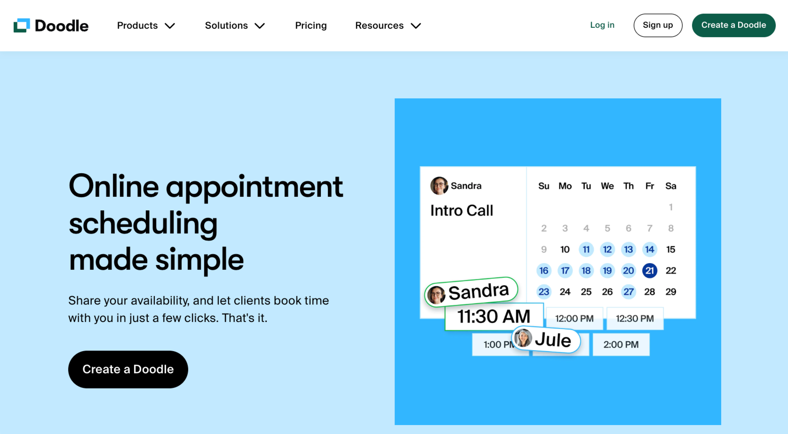 Doodle Landing Page