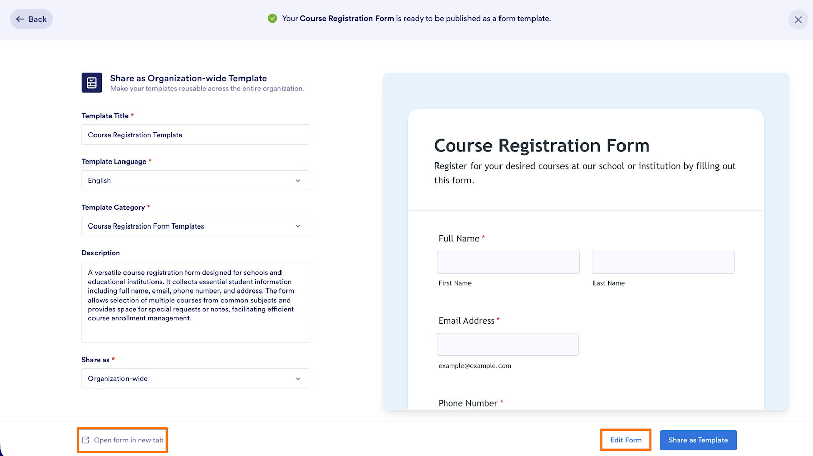 How to Generate New AI-Powered Form Templates to Your Organization's Templates List Image-5