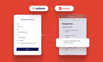 Du formulaire à l'action : boostez votre productivité avec l'intégration Jotform + Todoist