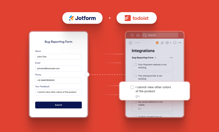 Du formulaire à l'action : boostez votre productivité avec l'intégration Jotform + Todoist