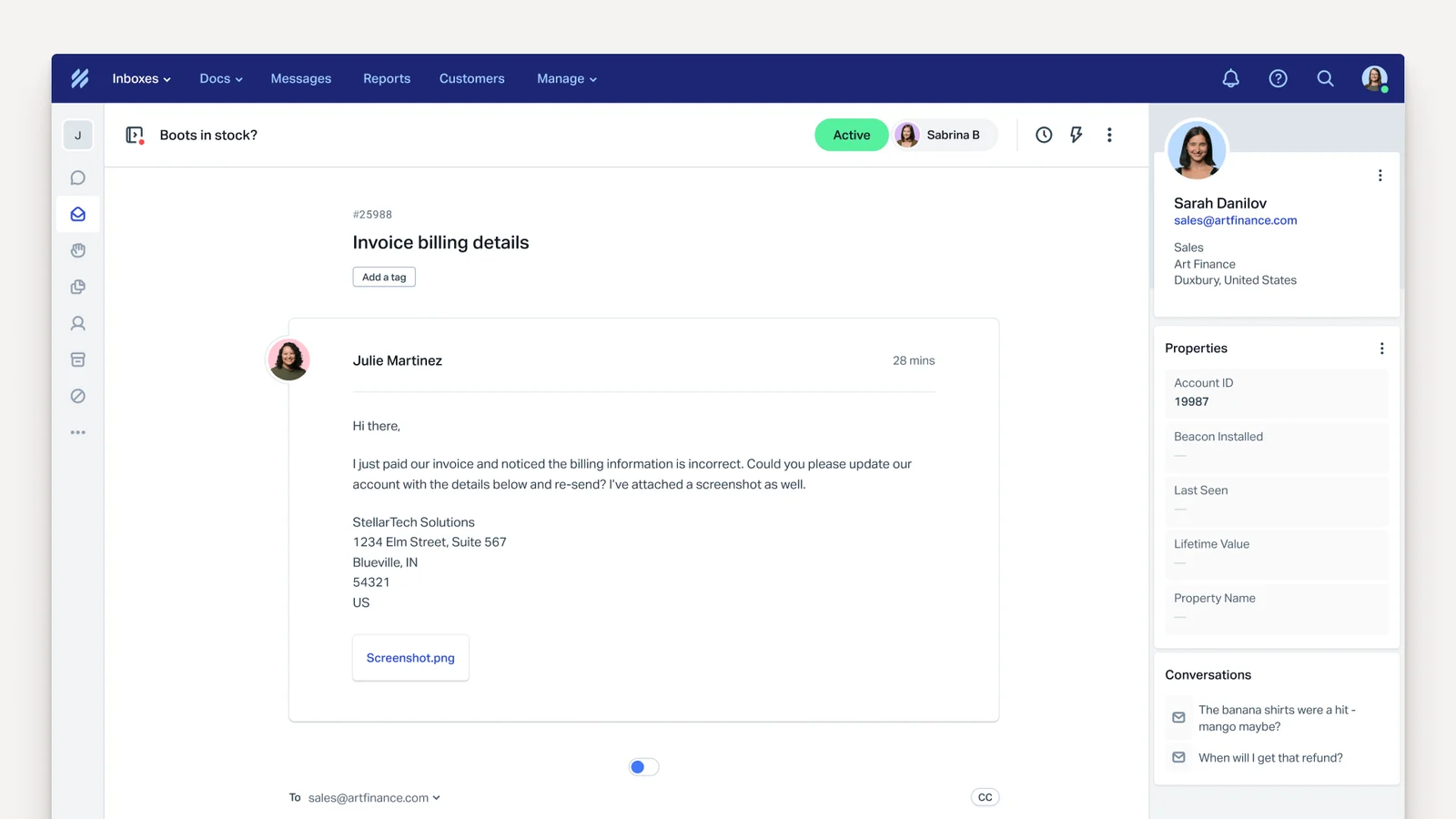 Help Scout User Interface