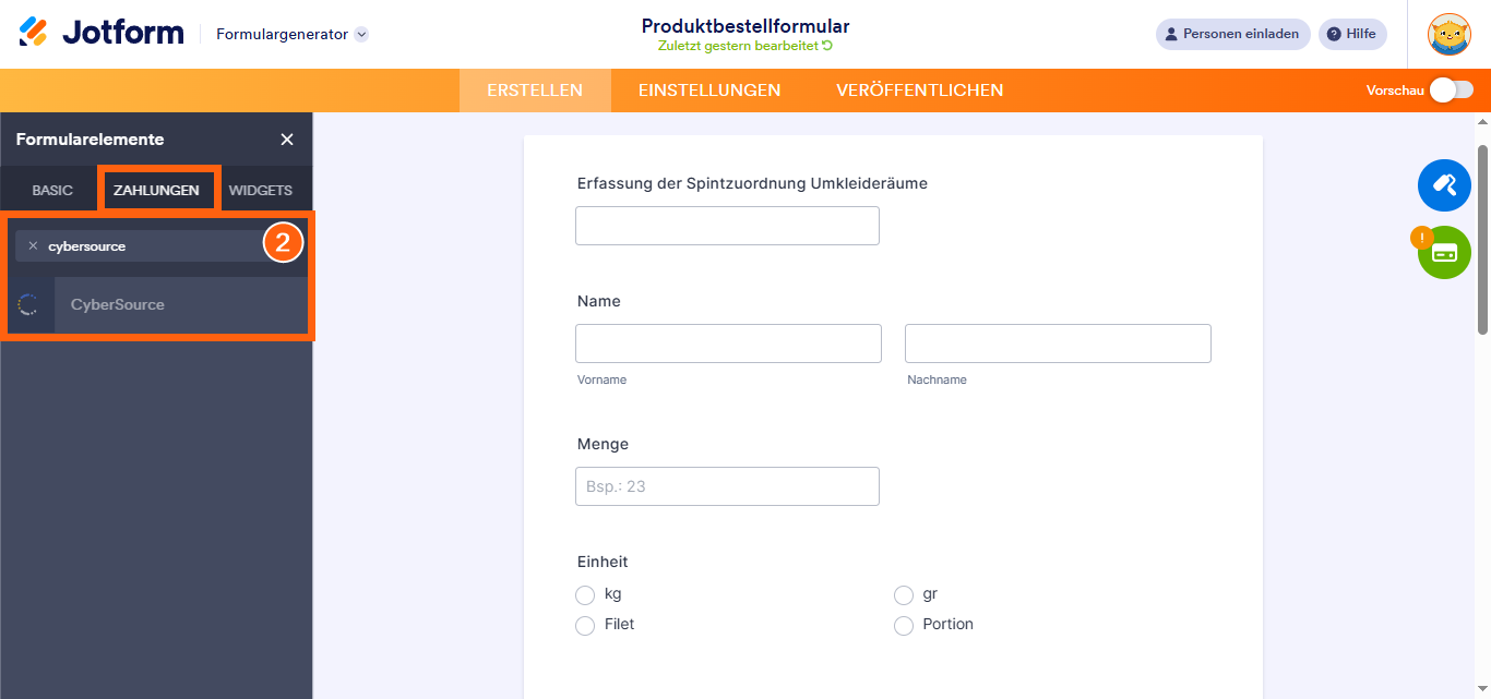 Wie man CyberSource mit Jotform integriert Image-2