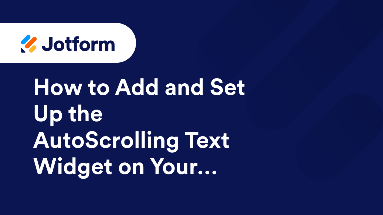 Jotform Widgets