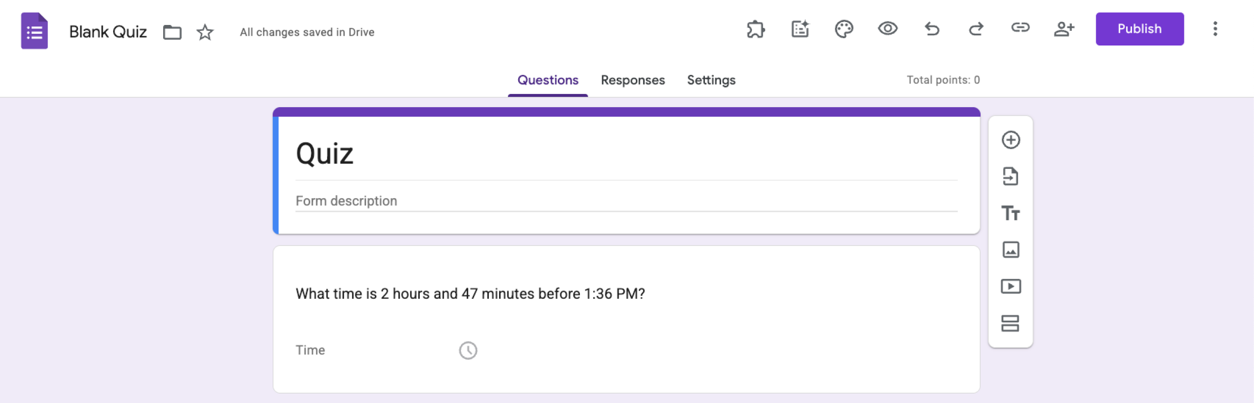 Tipo de pregunta de hora de Jotform